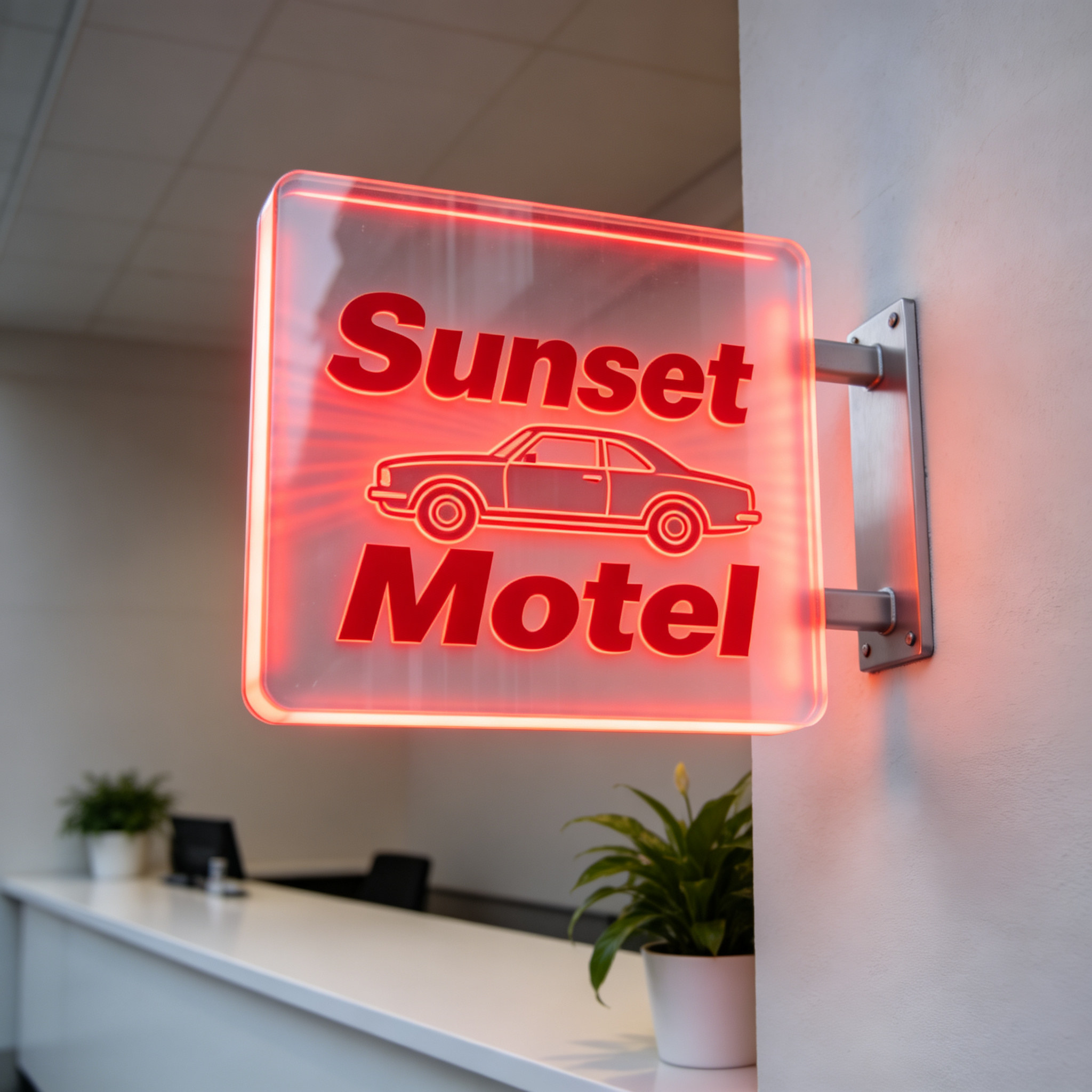 LED Edge-Lit Acrylic Sign Board